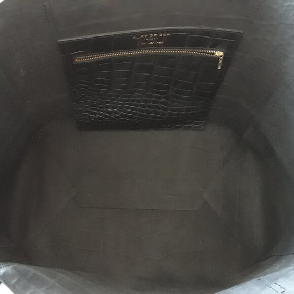 Kurt Geiger London Black Croc Embossed Leather Tote - Picture 11 of 16